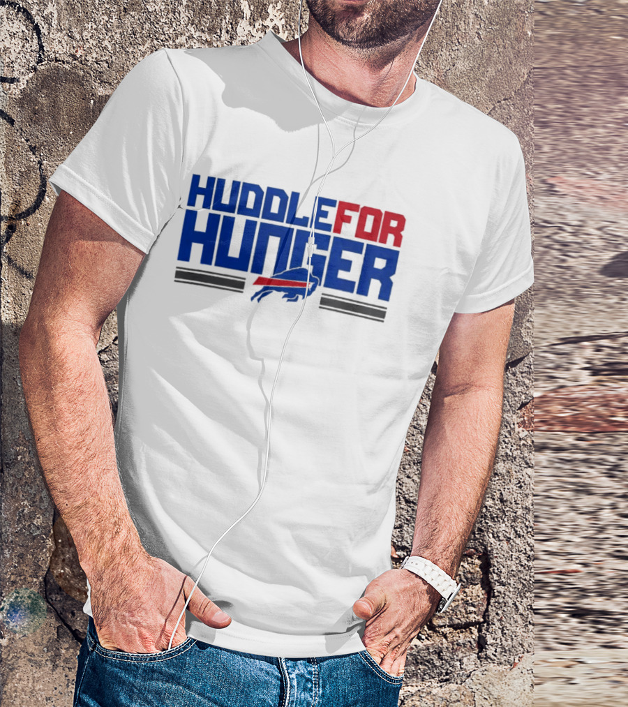 Buffalo Bills Huddle For Hunger Initiative With Joe Brady T-Shirt