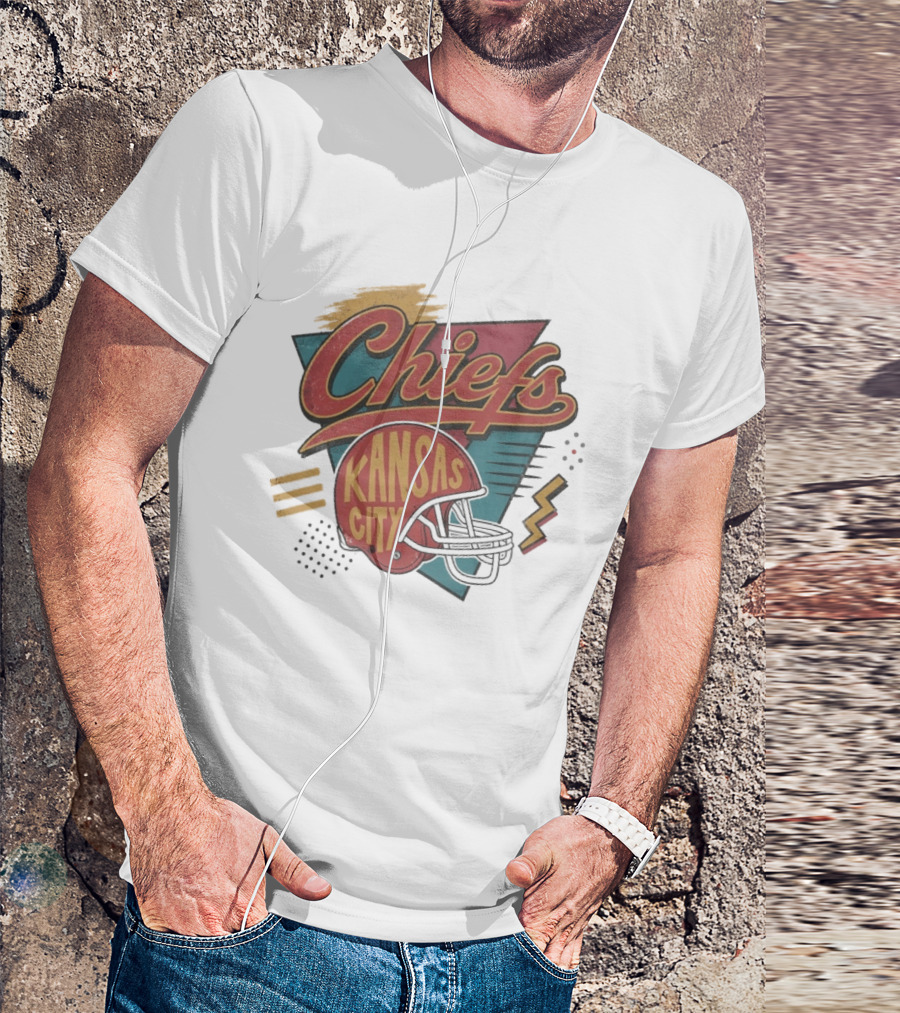 Kansas City Chiefs Game Day Retro Helmet T-Shirt