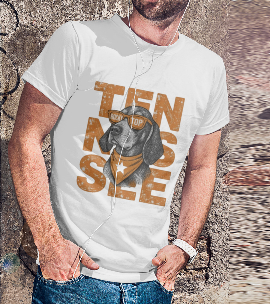 Comfort Colors Rocky Top Tennessee Dog Sunglasses Football T-Shirt
