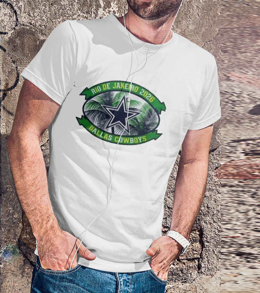 Rio De Janeiro 2026 Dallas Cowboys Palm Trees Star T-Shirt