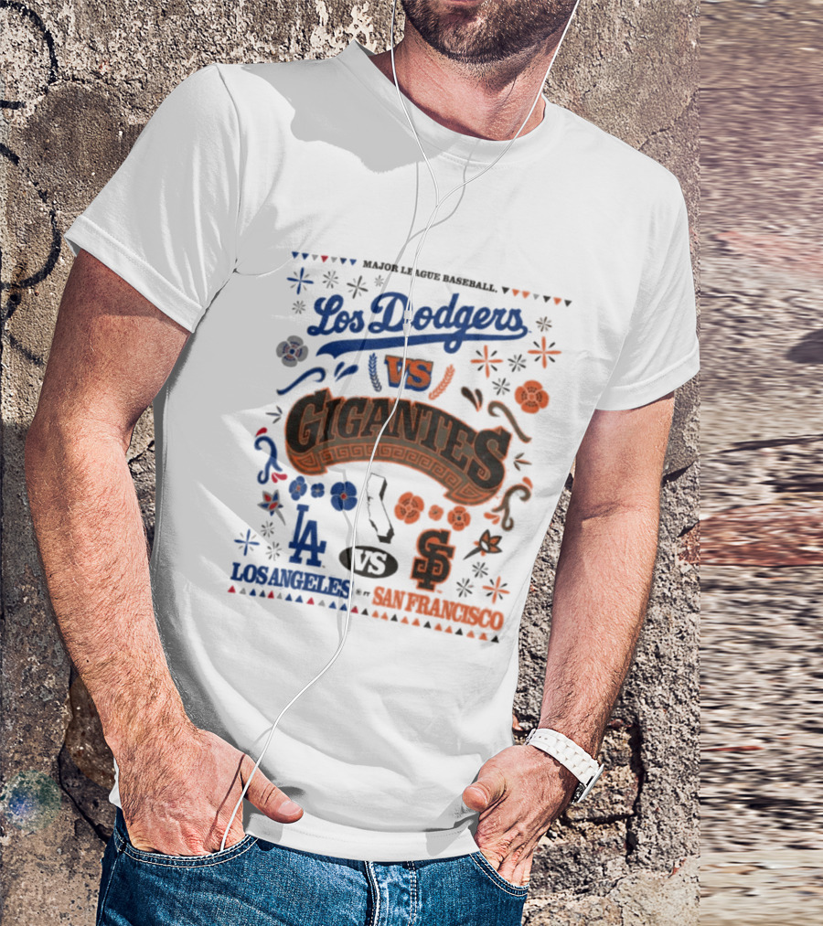 Major League Baseball Los Dodgers VS Gigantes Los Angeles San Francisco Matchup T-Shirt