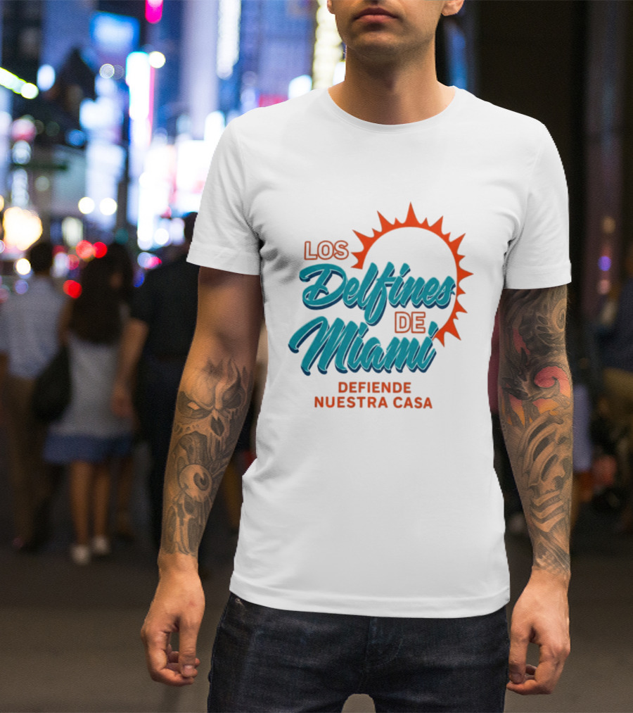Los Delfines De Miami Defiende Nuestra Casa Solar T-Shirt