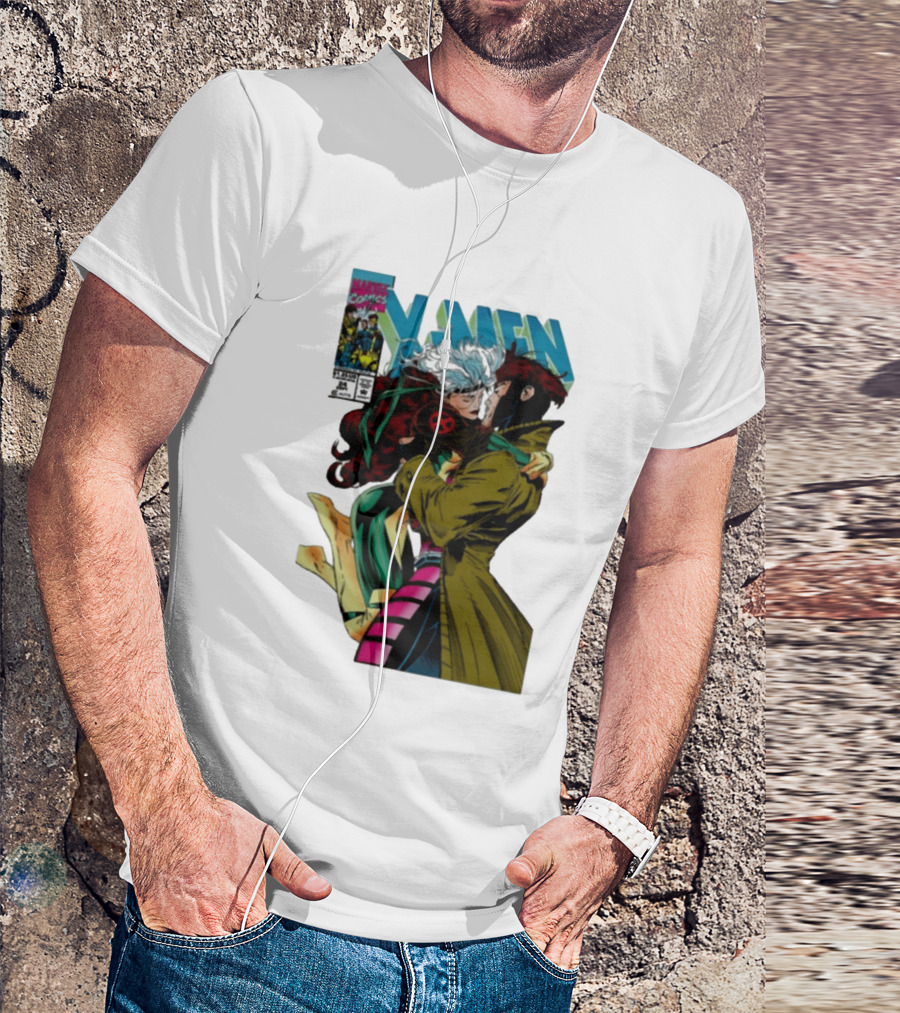 Marvel Comics X Men Gambit And Rogue Kiss Cover Comfort Colors Adult T-Shirt