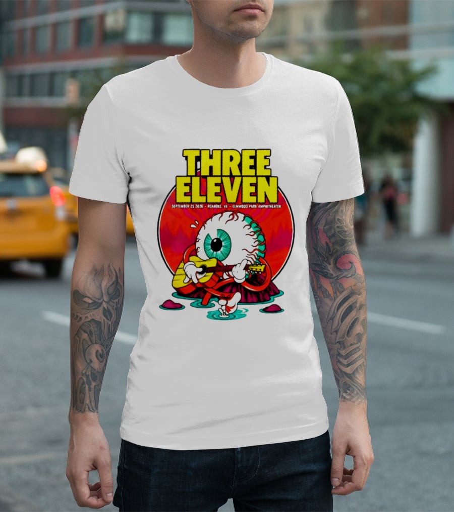 THREE ELEVEN September 25 2026 Roanoke VA Elmwood Park Amphitheater Event T-Shirt