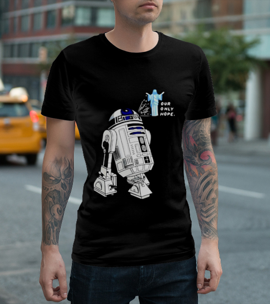 R2 D2 Our Only Hope Star Wars Sci Fi Droid Hologram T-Shirt