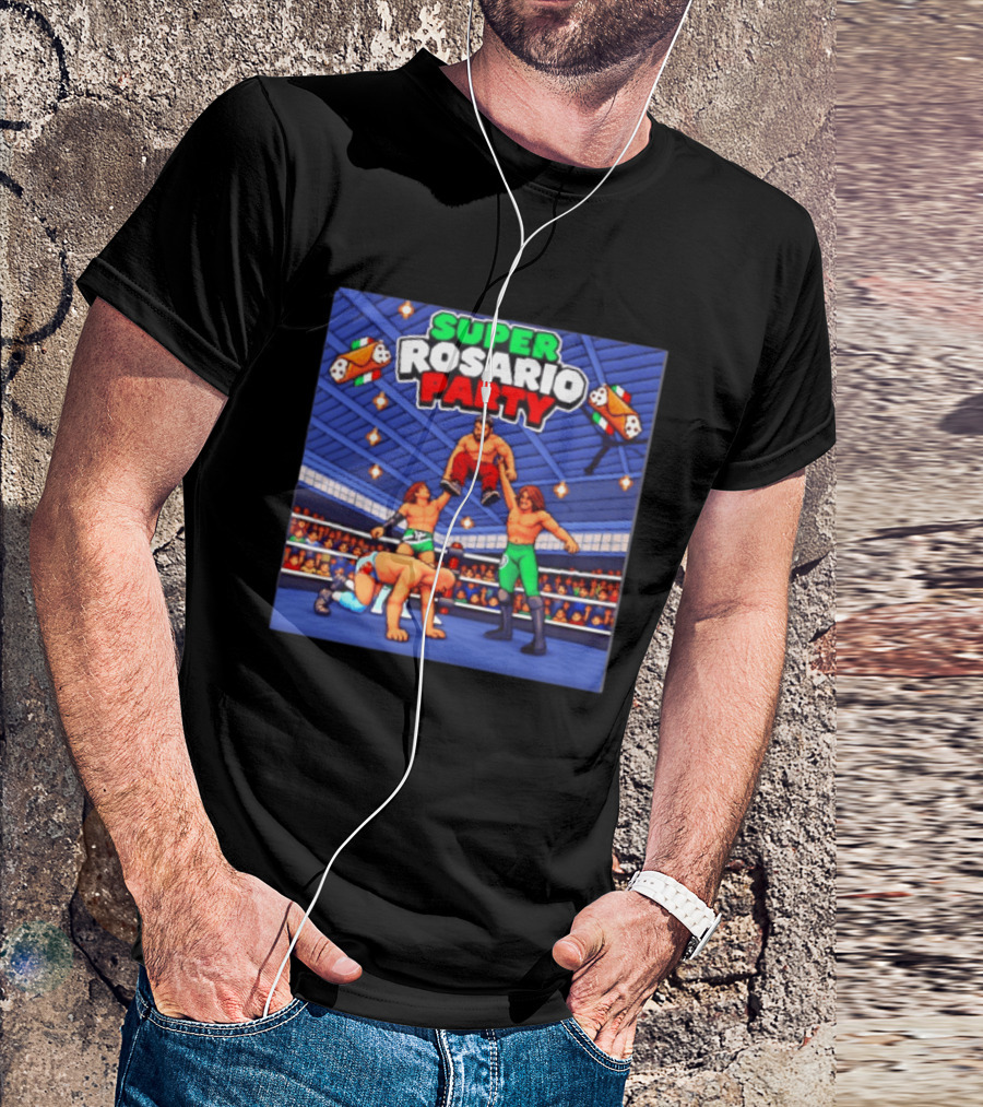 Super Rosario Party Wrestling Arena Pizzeria T-Shirt