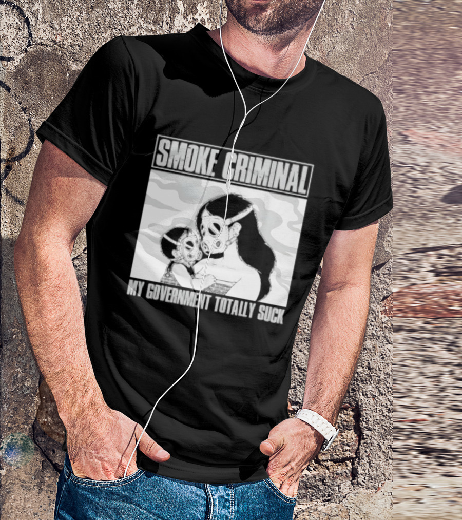 Smoke Criminal My Government Totally Suck Masked Couple Camouflage T-Shirt