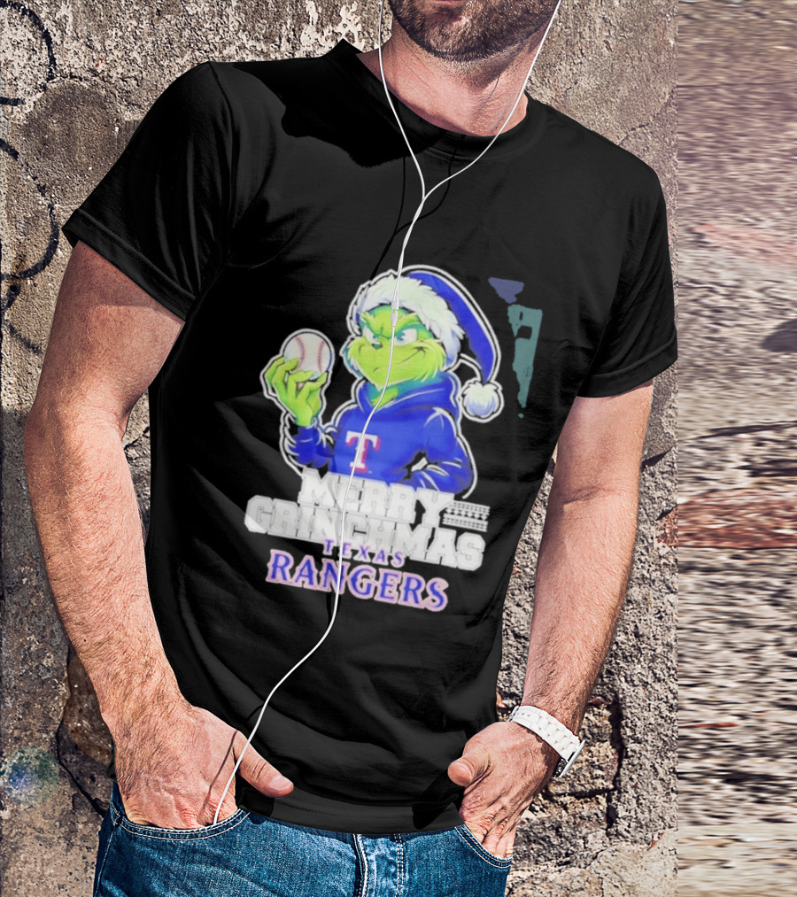 Grinch Merry Grinchmas Texas Rangers Baseball Holiday 2026 T-Shirt