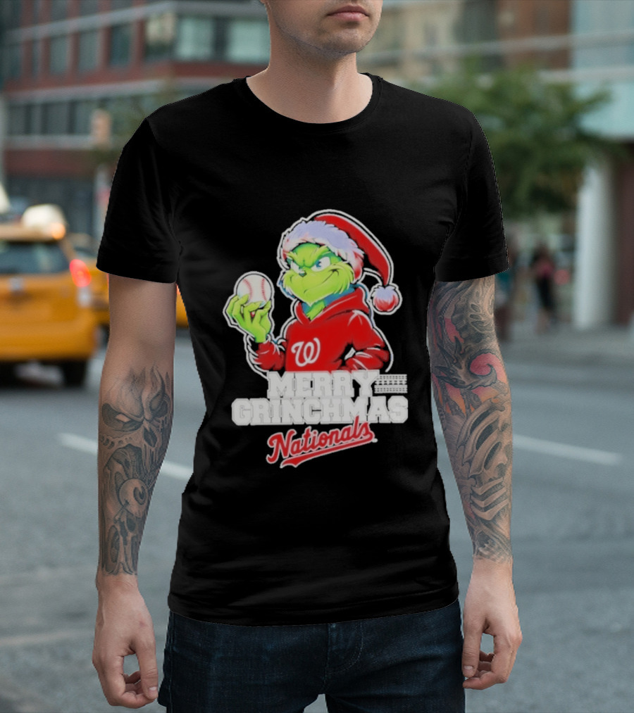 Grinch Merry Grinchmas Washington Nationals Baseball Christmas 2026 T-Shirt