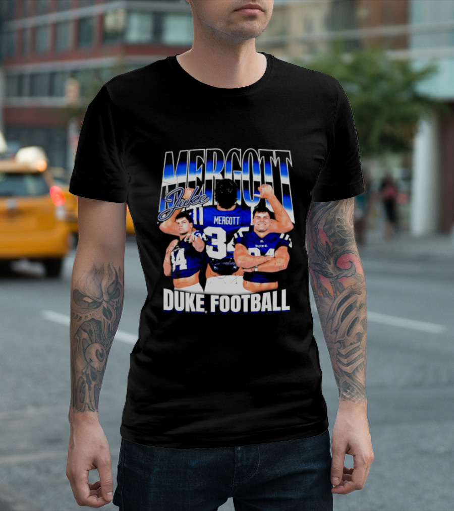 Duke Blue Devils Football Luke Mergott NCAA Player T-Shirt