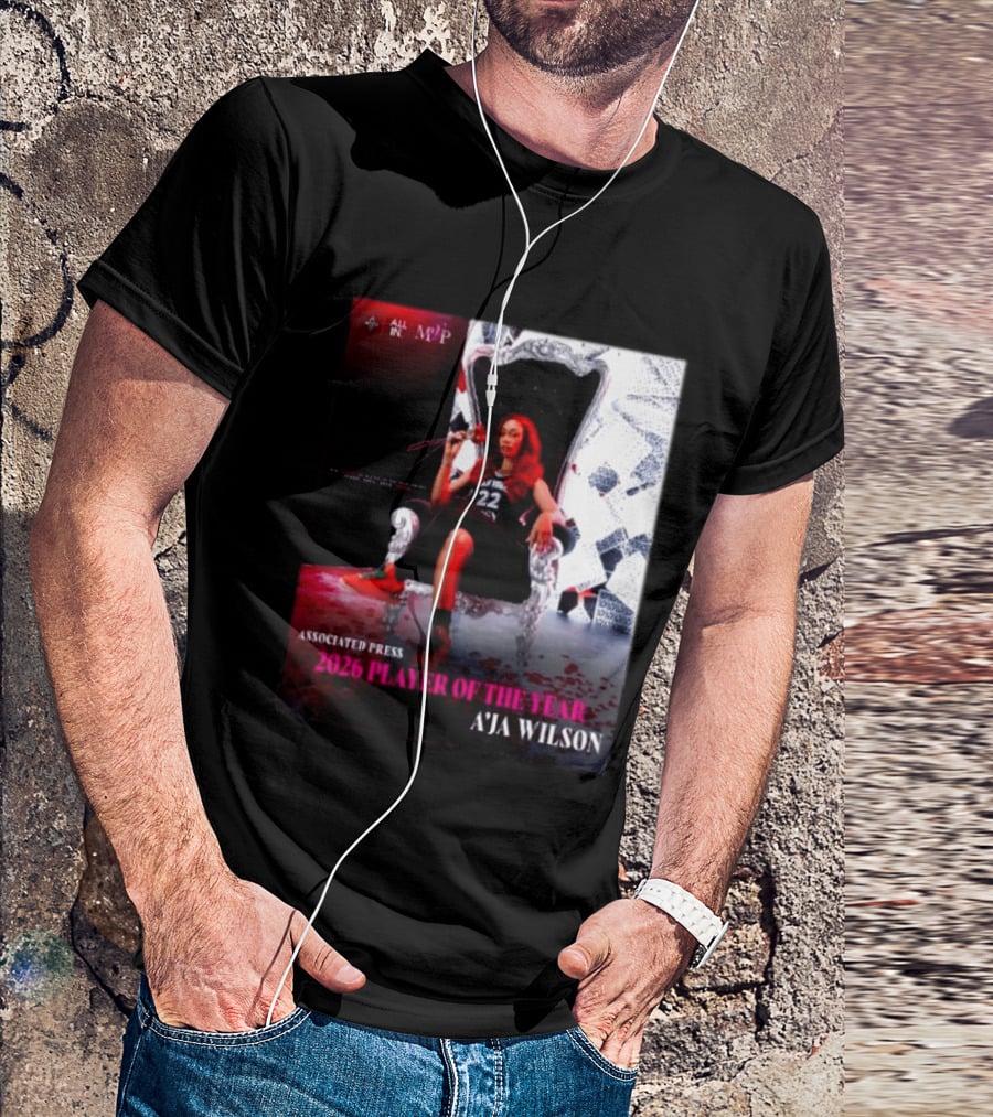 Las Vegas Aces A'ja Wilson 2026 Player Of The Year Associated Press MVP All T-Shirt
