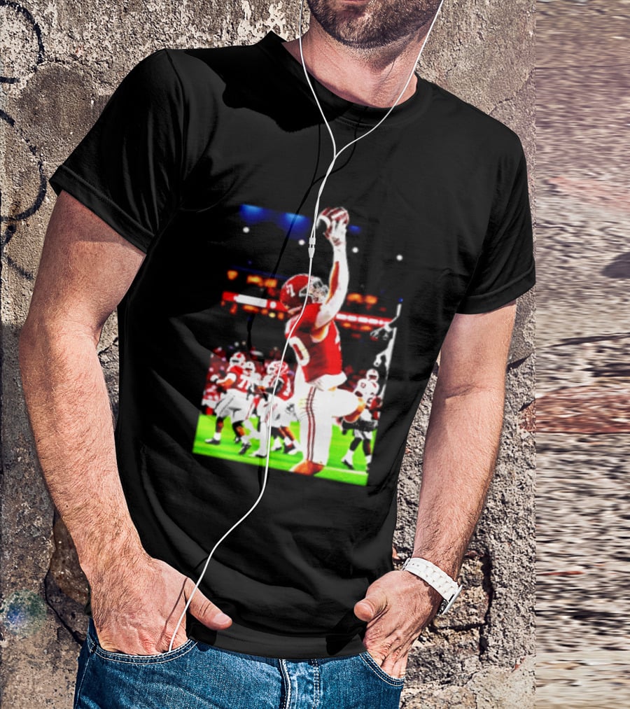 Alabama Crimson Tide Josh Ford One Handed Football Catch T-Shirt