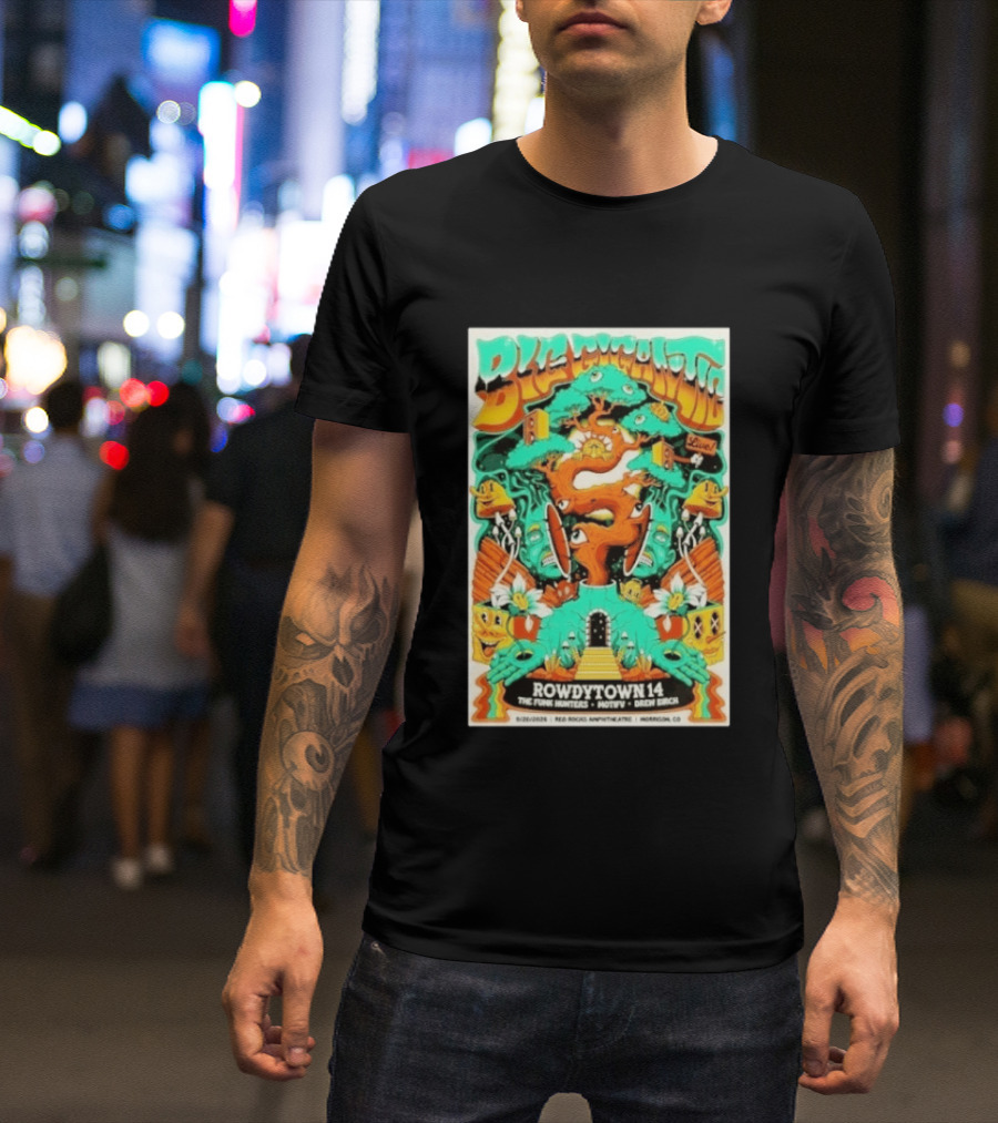Boogie Nights Live Rowdytown 14 Red Rocks Amphitheatre 09.26.2026 The Funk Hunters Motifv Drew Birch T-Shirt