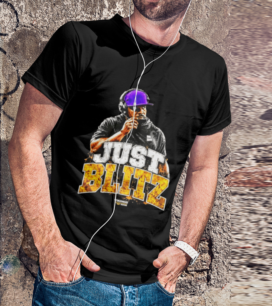 Brian Flores Just Blitz Vikings Now Bold Coaching Football Strategy T-Shirt