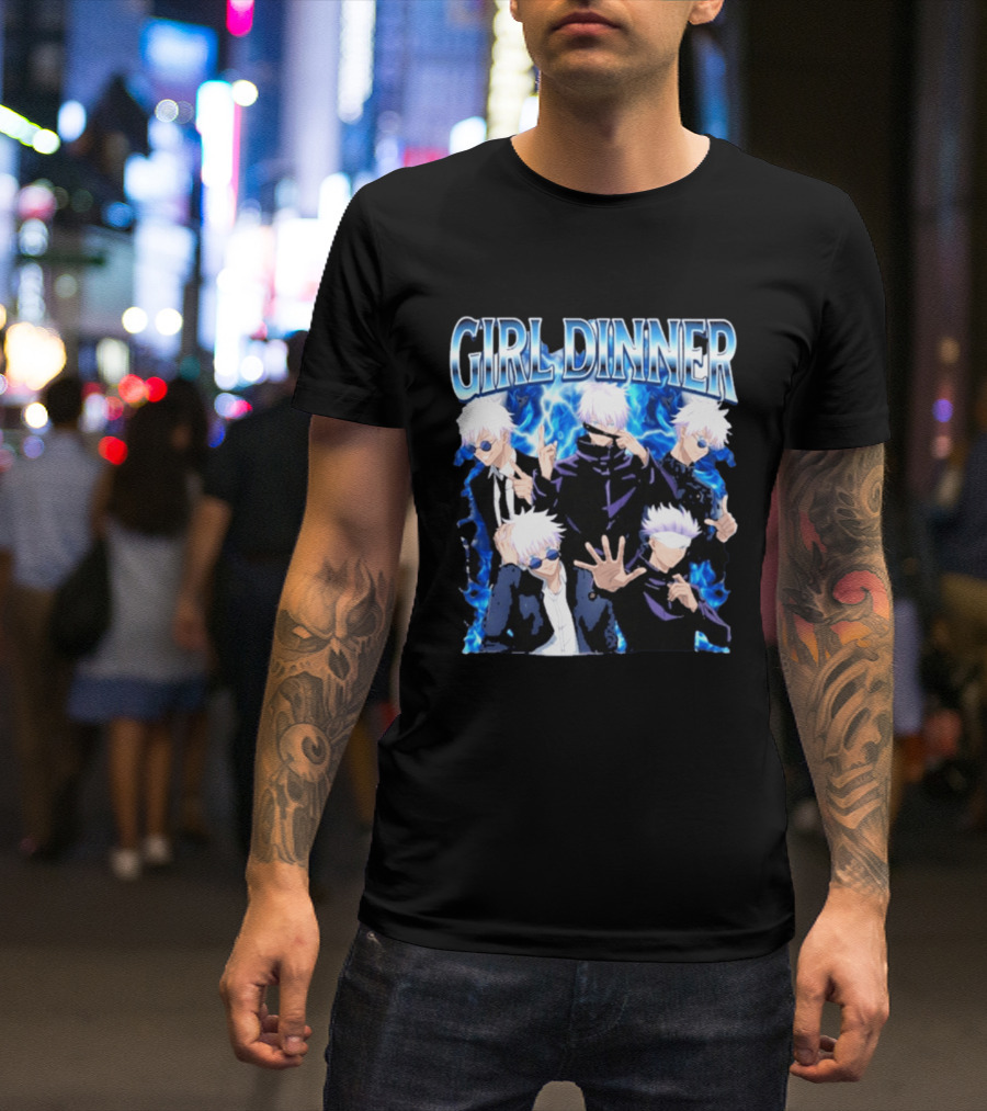 GIRL DINNER Gojo Jujutsu Kaisen Anime Character Collection T-Shirt