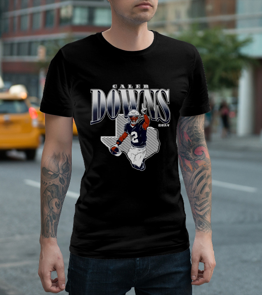 Caleb Downs 2026 Dallas Football Player Number 2 Texas T-Shirt