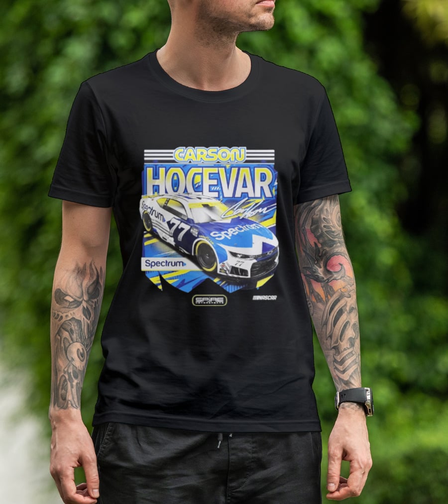 Carson Hocevar Spectrum 77 Racing Car Signature T-Shirt