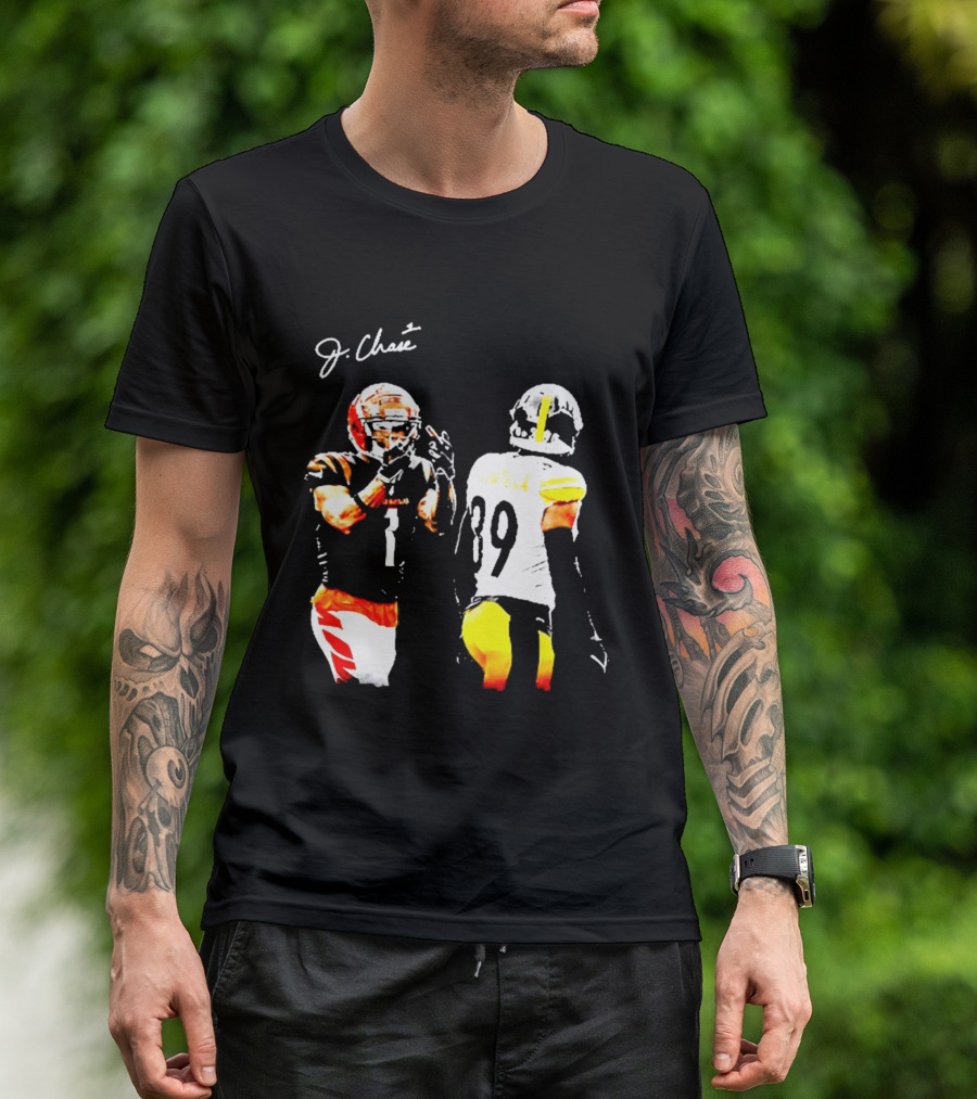 JaMarr Chase Vs Minkah Fitzpatrick Cincinnati Bengals Pittsburgh Steelers Football T-Shirt