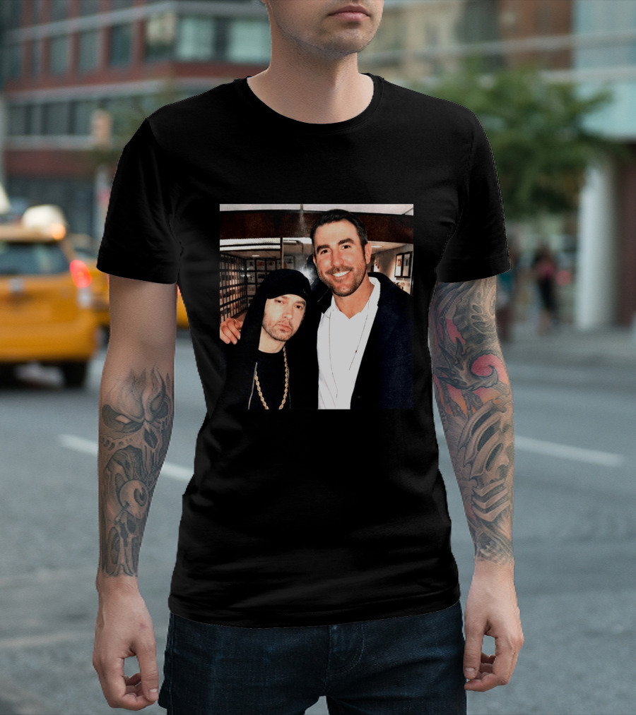 Justin Verlander Eminem Iconic Collaboration Moment T-Shirt