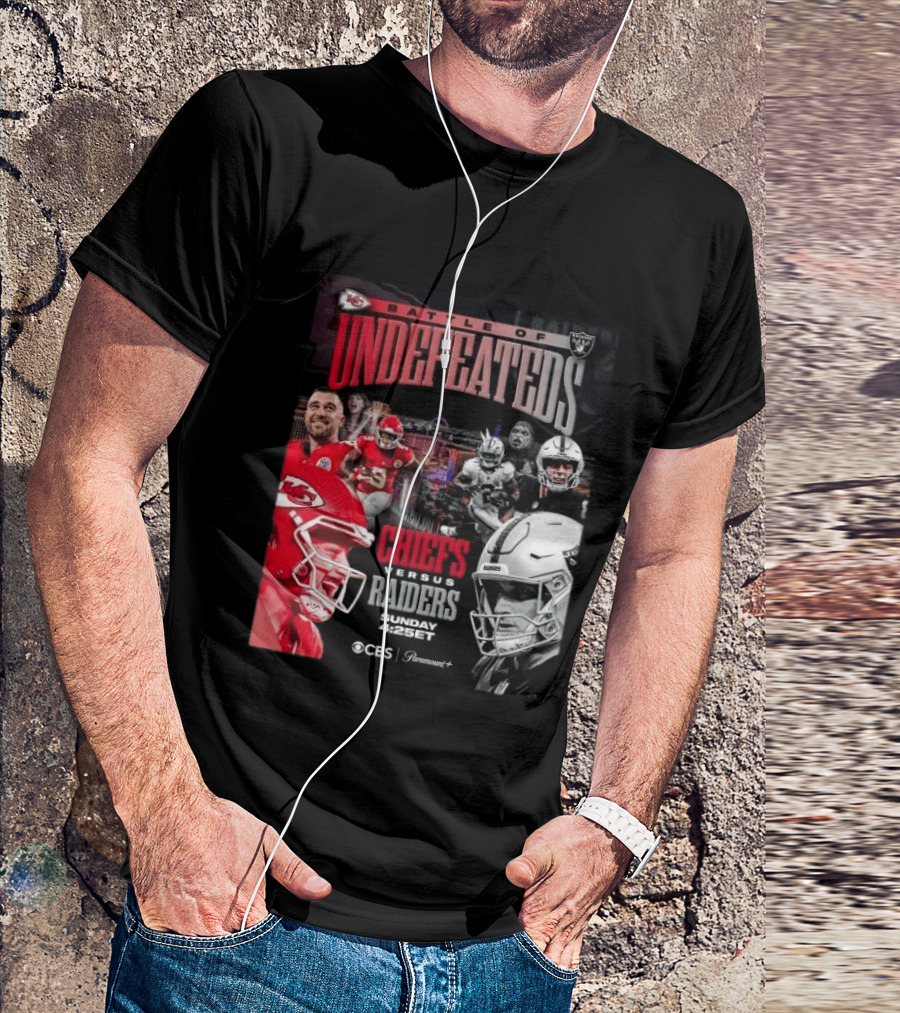 Kansas City Chiefs Vs Las Vegas Raiders Battle Of Undefeated 2026 NFL Showdown CBS Sunday 4:25ET T-Shirt