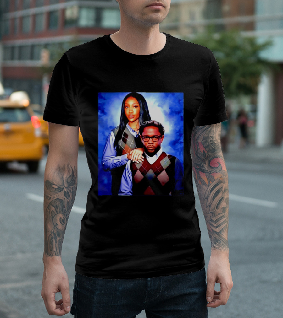 Kendrick Lamar SZA Stepbrothers Meme Argyle Sweater Humor T-Shirt