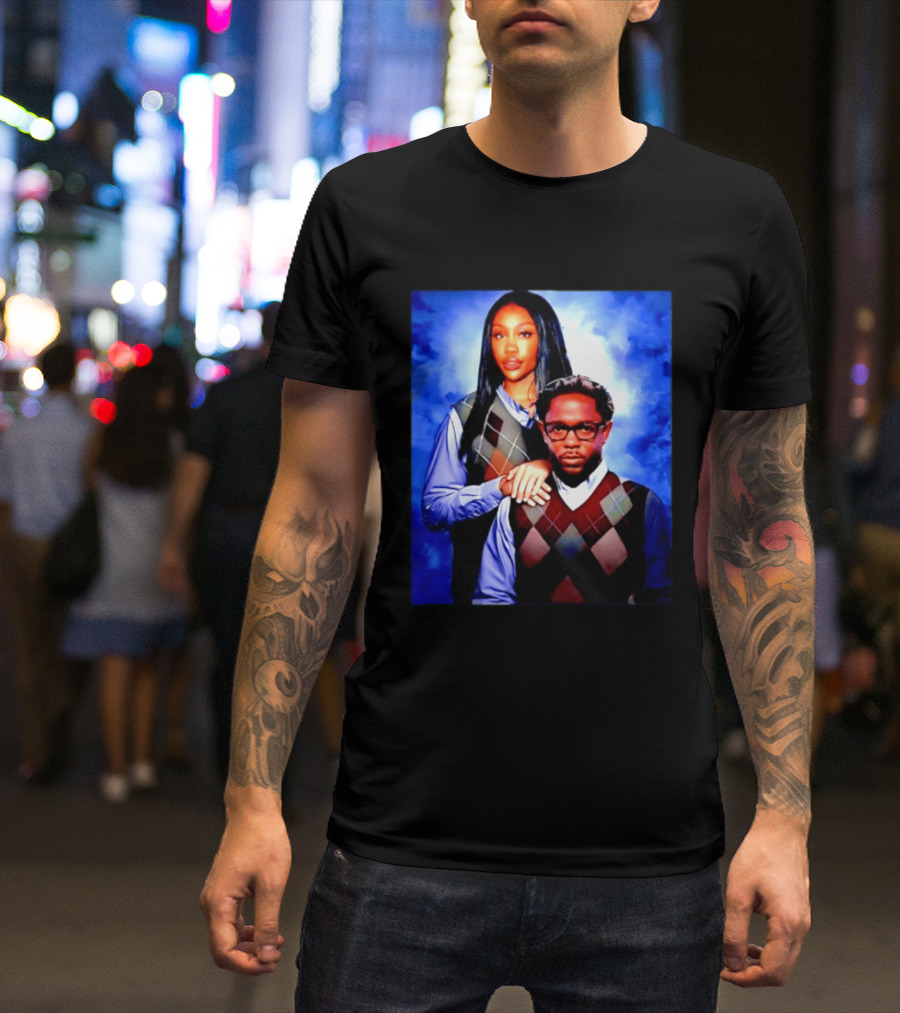 Kendrick Lamar SZA Stepbrothers Meme Argyle Sweater Humor T-Shirt