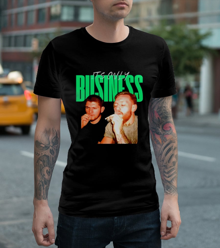 Khabib Nurmagomedov And Conor McGregor It's Only Business Smoking T-Shirt