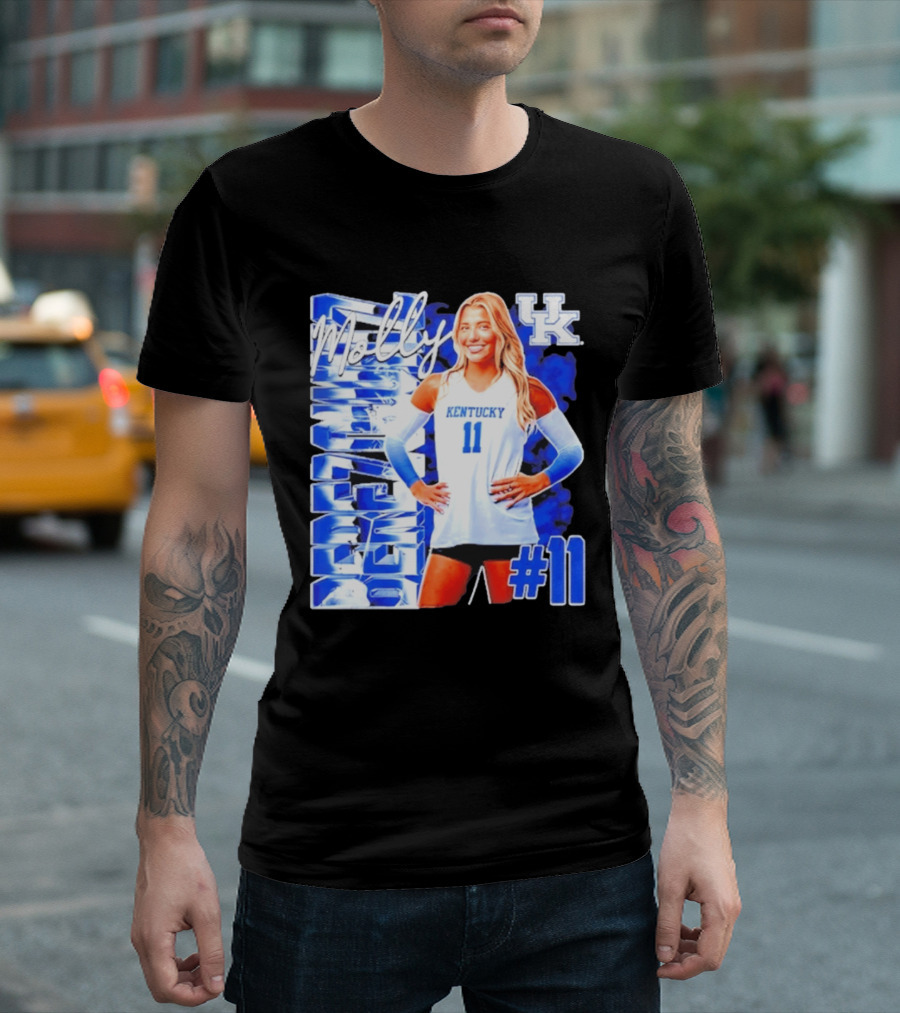 Kentucky Wildcats Volleyball Molly 11 Kentucky Player Pose UK T-Shirt