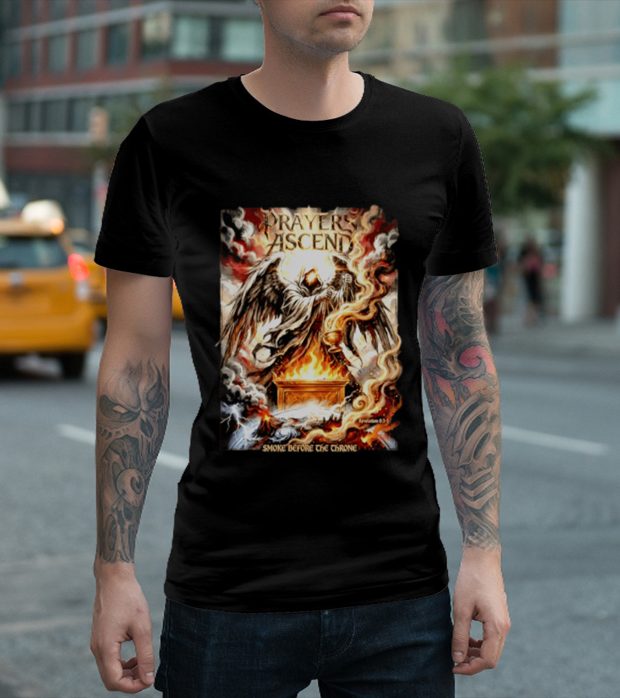 Prayers Ascend Smoke Before The Throne Revelation 8 3 5 Angelic T-Shirt