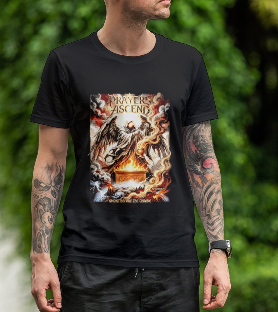 Prayers Ascend Smoke Before The Throne Revelation 8 3 5 Angelic T-Shirt