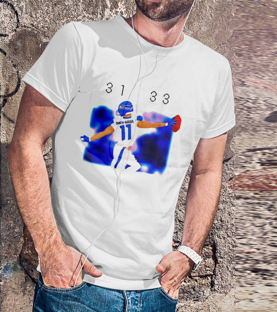 Jaxon Smith Njigba Seattle Seahawks 11 Football Catch 31 33 T-Shirt
