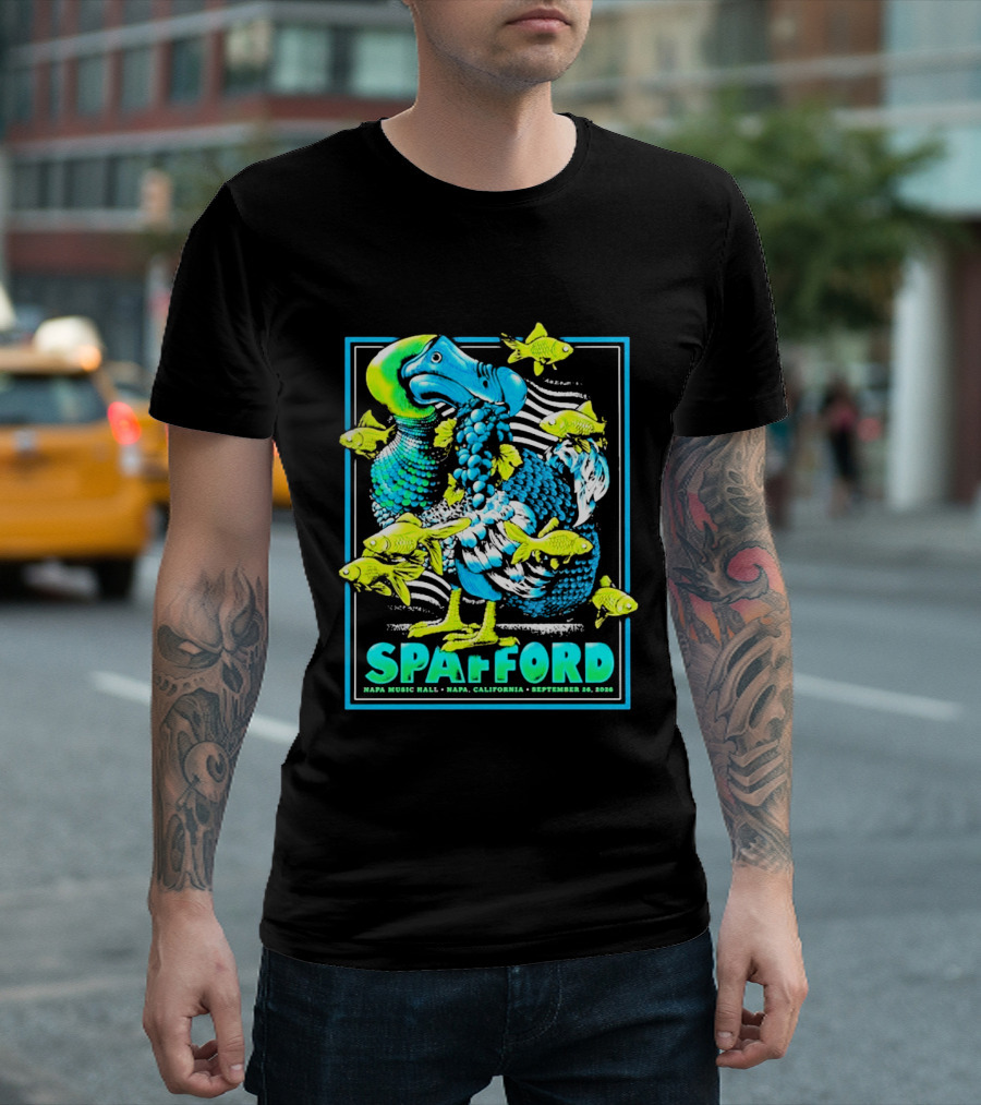 Spafford Napa Music Hall September 26 2026 Napa California Event With Dodo Bird And Fish T-Shirt