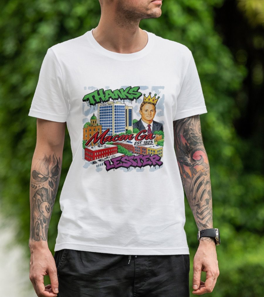 Thanks Macon Ga Lester T-Shirt