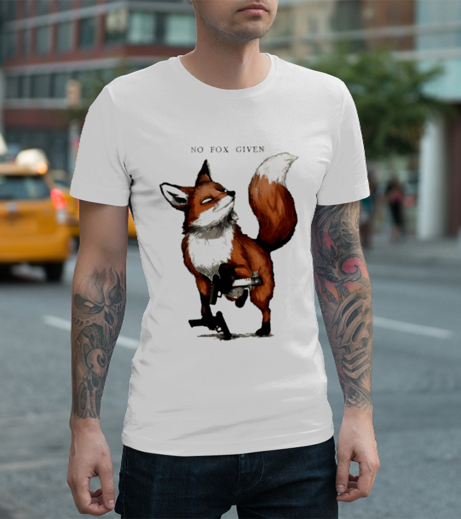 No Fox Given With Pistol And Attitude T-Shirt