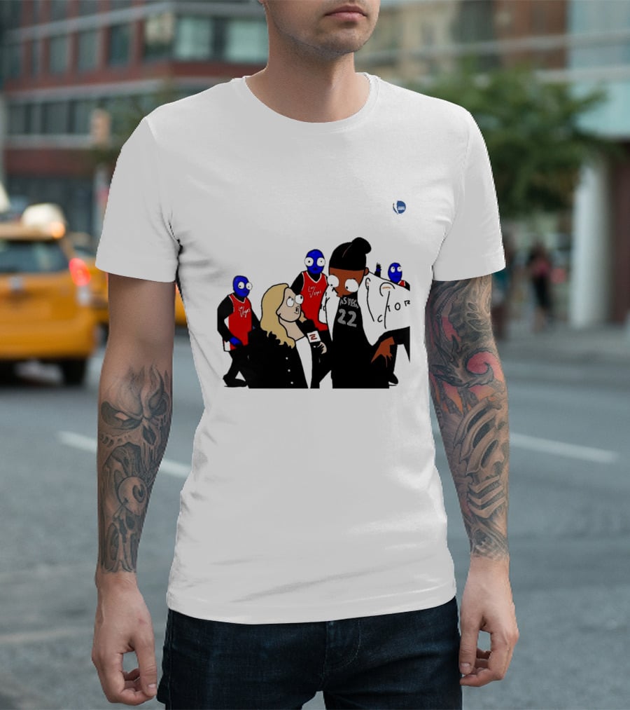 WNBA Las Vegas Aces A'ja Wilson Interview Cartoon 22 T-Shirt