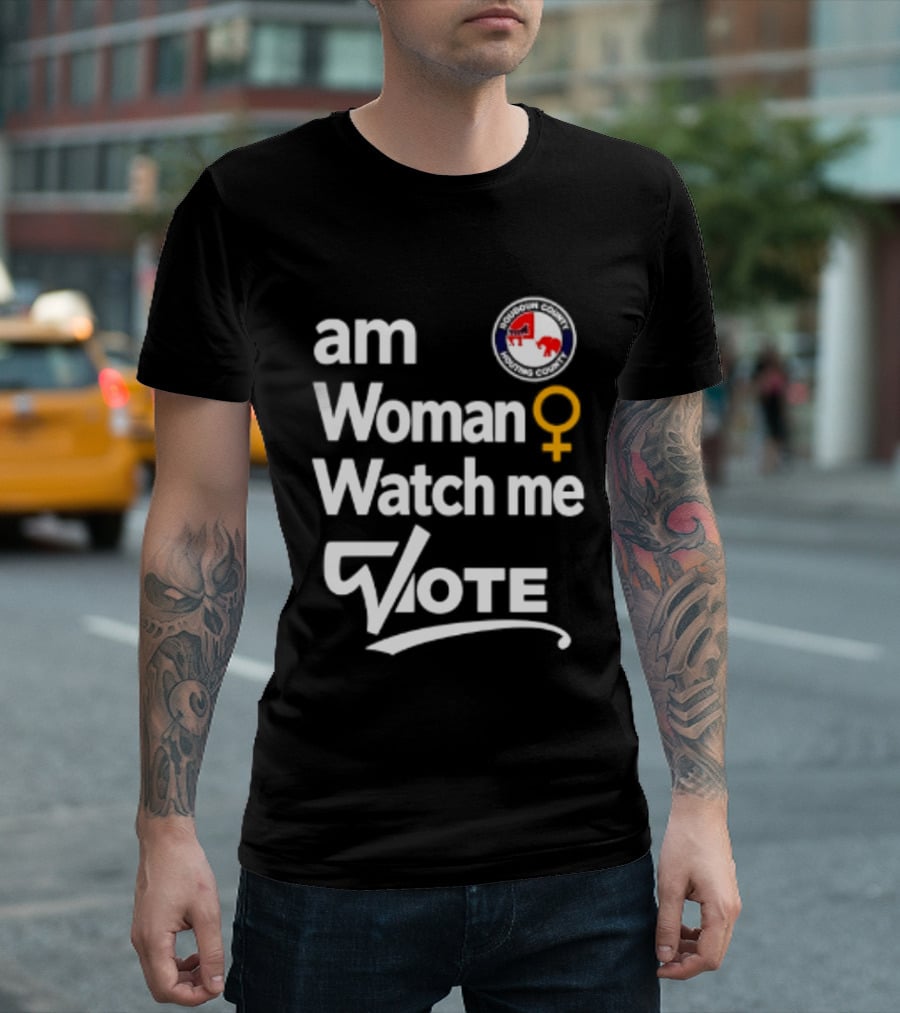 Am Woman Me Vote Loudoun County Female Symbol Political Elephant Donkey T-Shirt