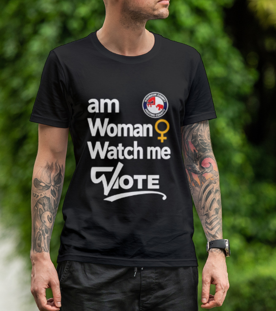 Am Woman Me Vote Loudoun County Female Symbol Political Elephant Donkey T-Shirt