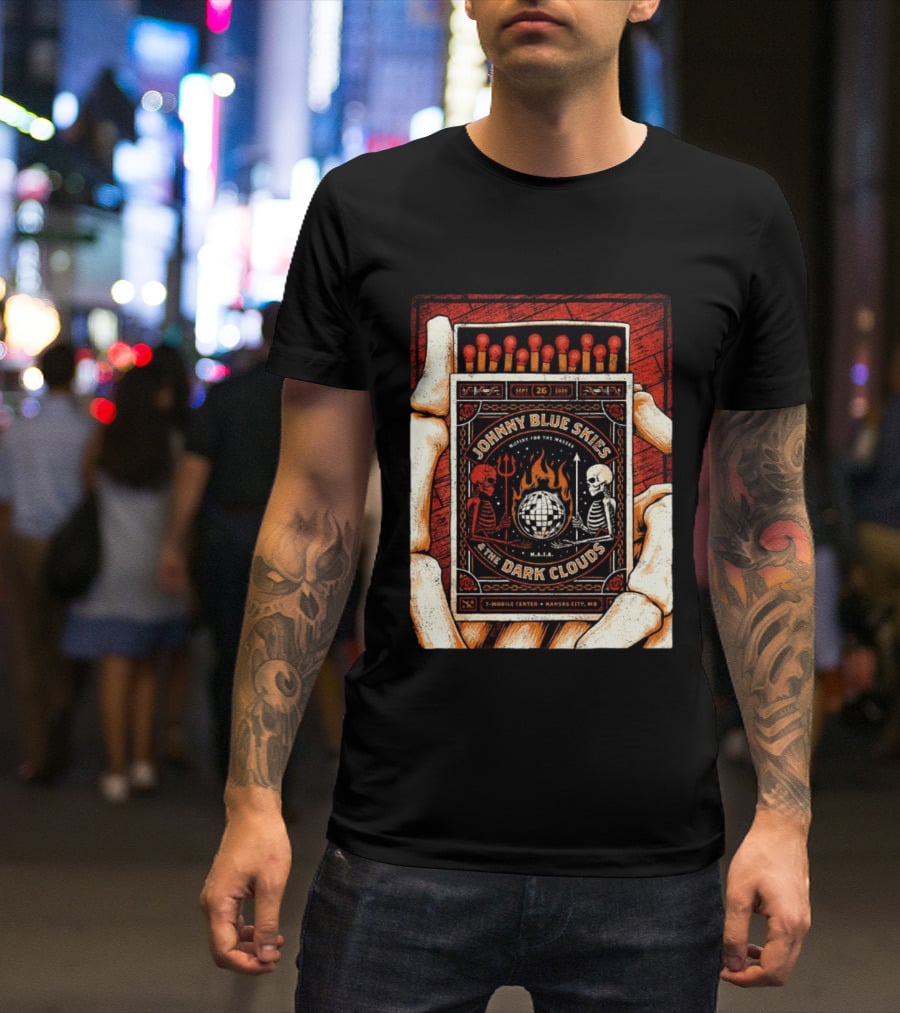 Johnny Blue Skies And The Dark Clouds Matchbox Mobile Center Kansas City MO September 26 2026 T-Shirt
