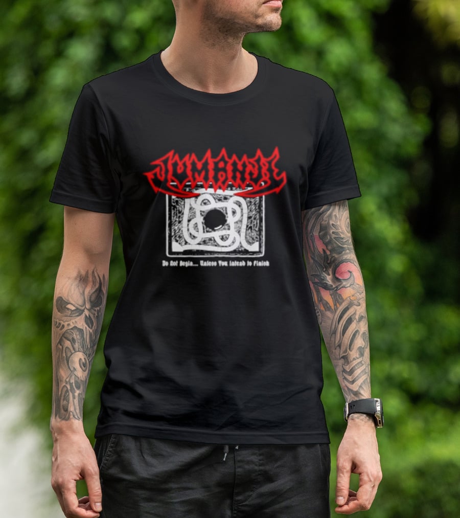 Jumanji Do Not Begin Unless You Intend To Finish Red And White T-Shirt