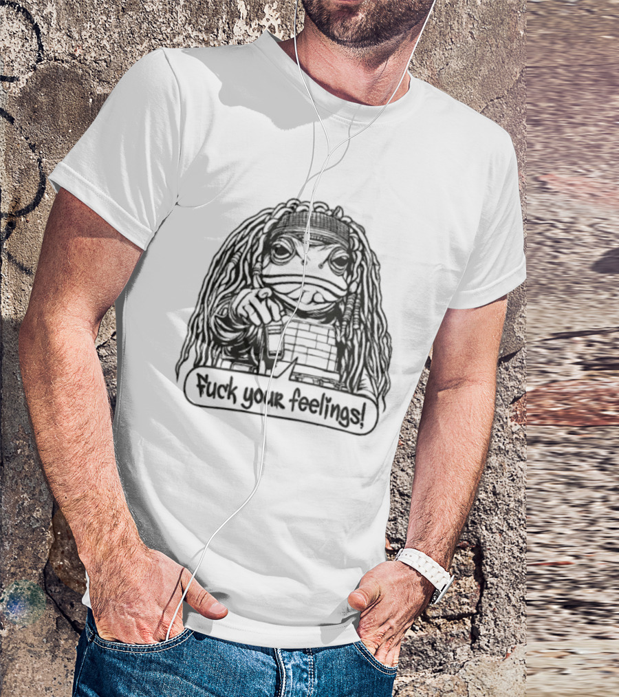 Gangster Frog Expression With Long Hair And Pointing Hand T-Shirt