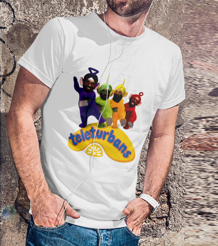 Teleturbans Teletubbies Sikh Turban Characters T-Shirt