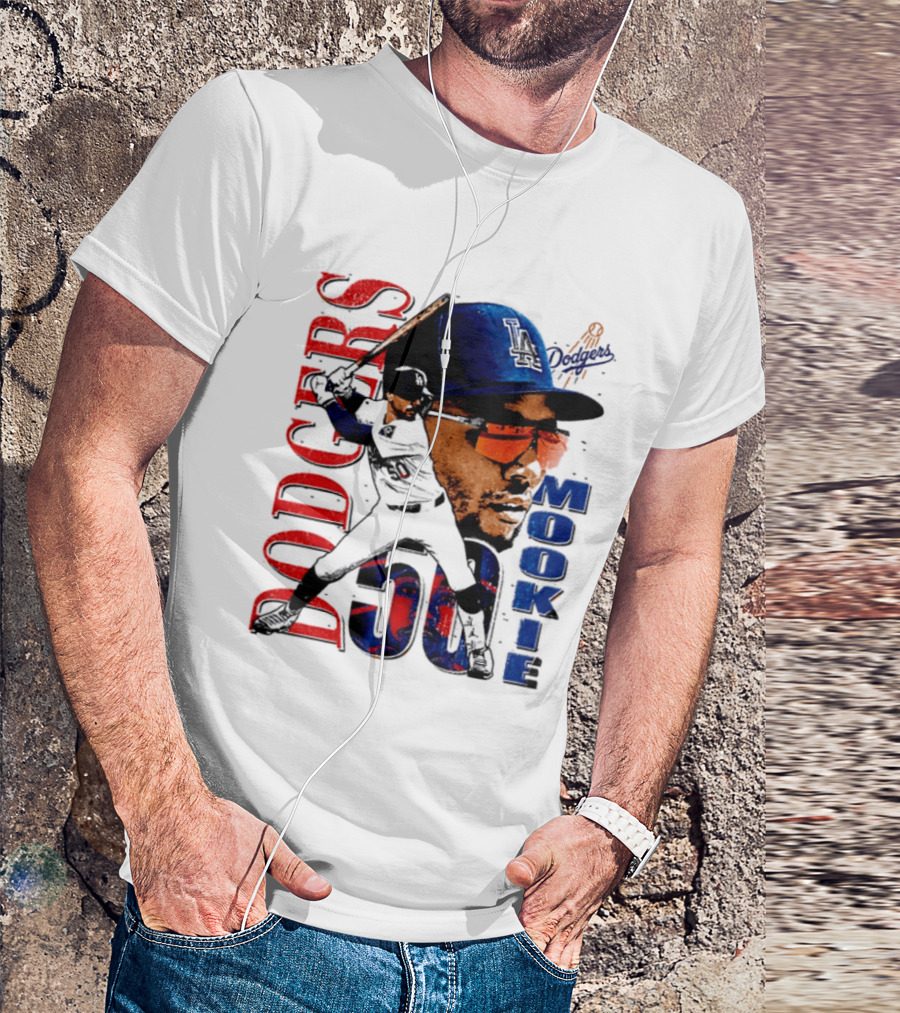 Los Angeles Dodgers Mookie Betts 50 Baseball Player Two Sided T-Shirt