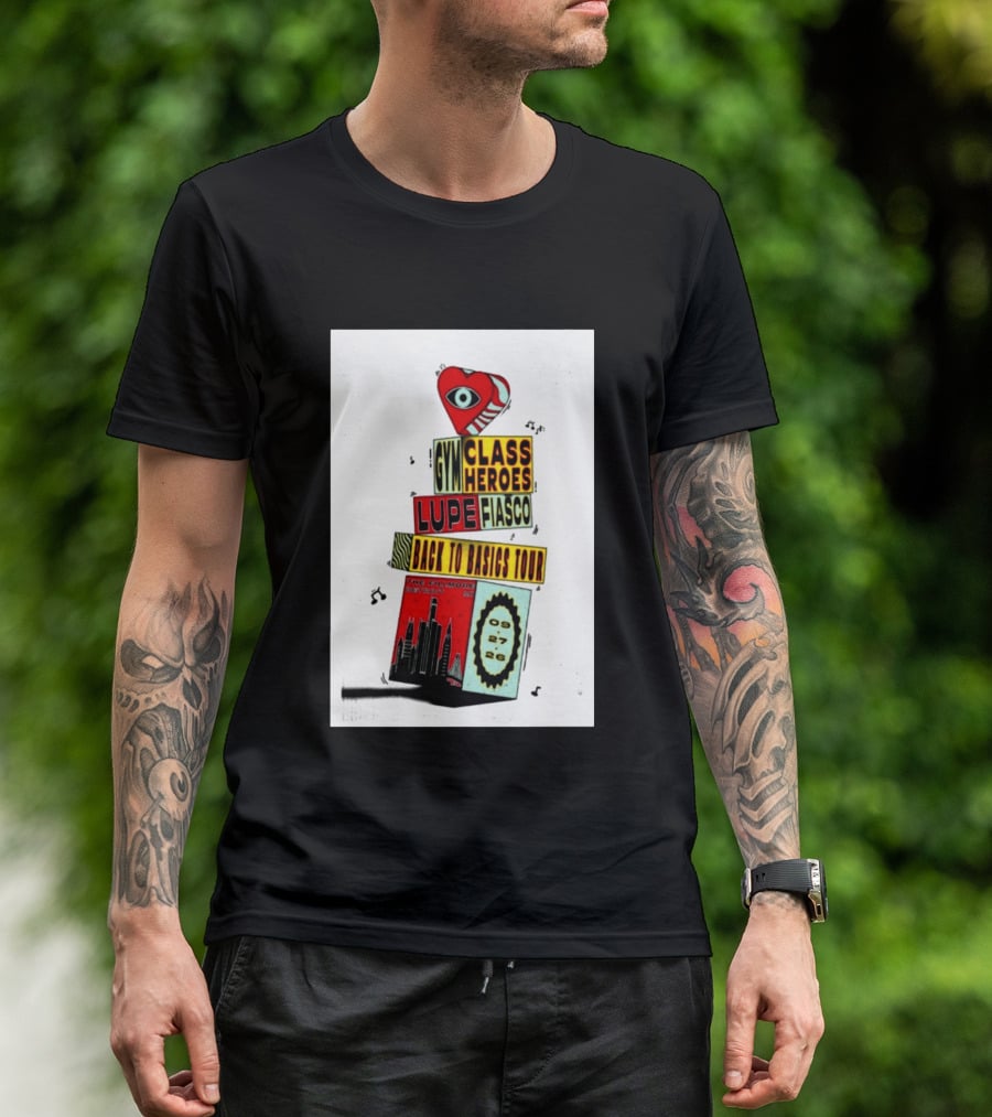 Back To Basics Tour Gym Class Heroes Lupe Fiasco The Fillmore Detroit Sep 27 2026 T-Shirt