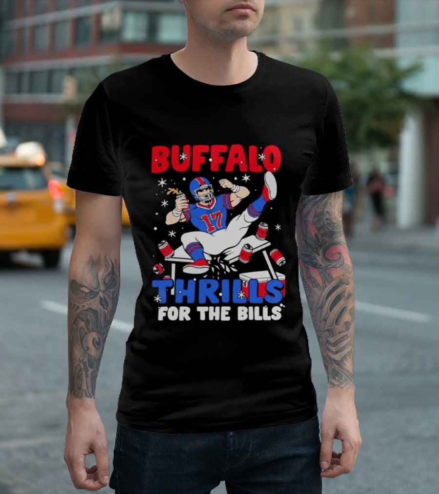 Buffalo Thrills For The Bills Celebration 17 Football T-Shirt