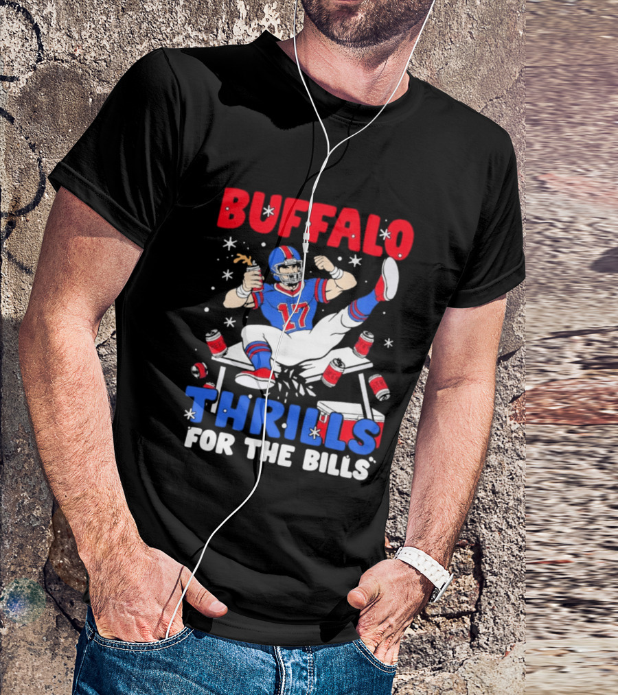 Buffalo Thrills For The Bills Celebration 17 Football T-Shirt