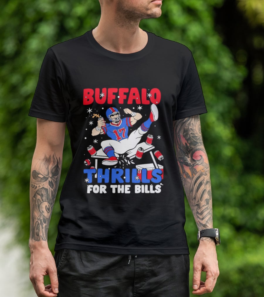 Buffalo Thrills For The Bills Celebration 17 Football T-Shirt