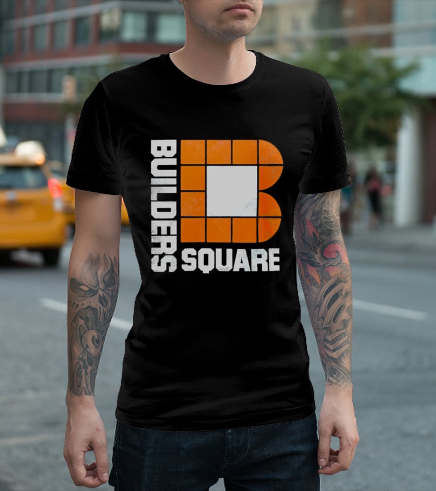 Builders Square Vintage Hardware Store Iconic Retro Logo Block T-Shirt