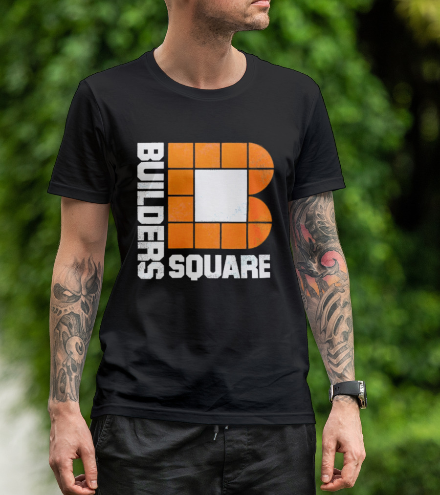 Builders Square Vintage Hardware Store Iconic Retro Logo Block T-Shirt