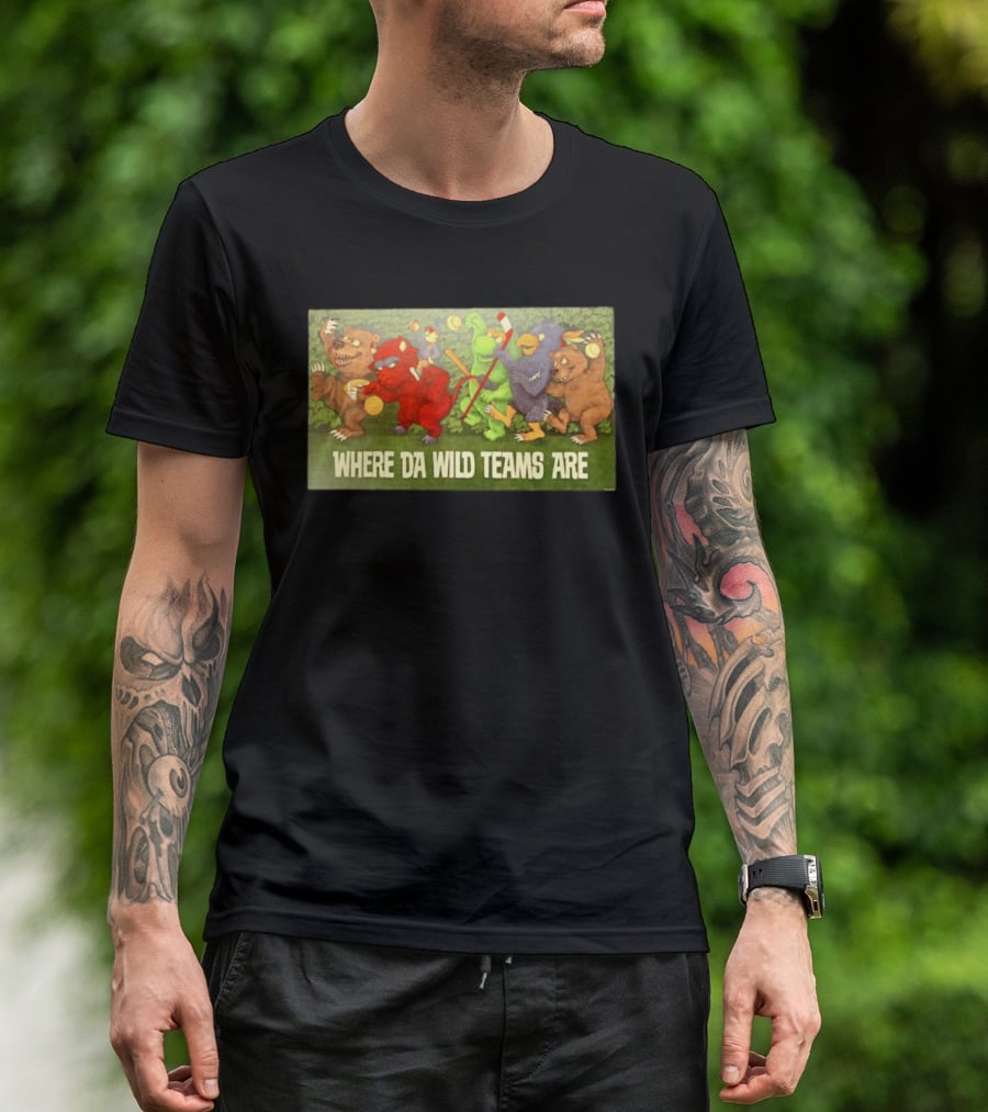 Where Da Wild Teams Are Cincinnati Reds Honore Milwaukee Mashup T-Shirt