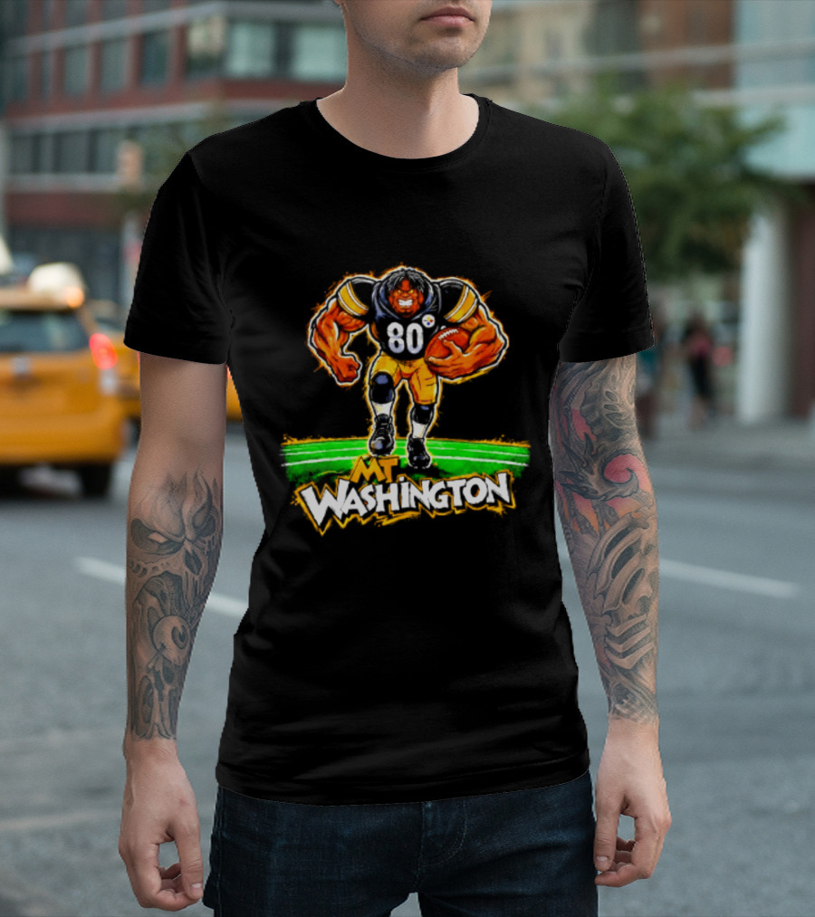 Pittsburgh Steelers Darnell Washington No 80 Washington Paint T-Shirt